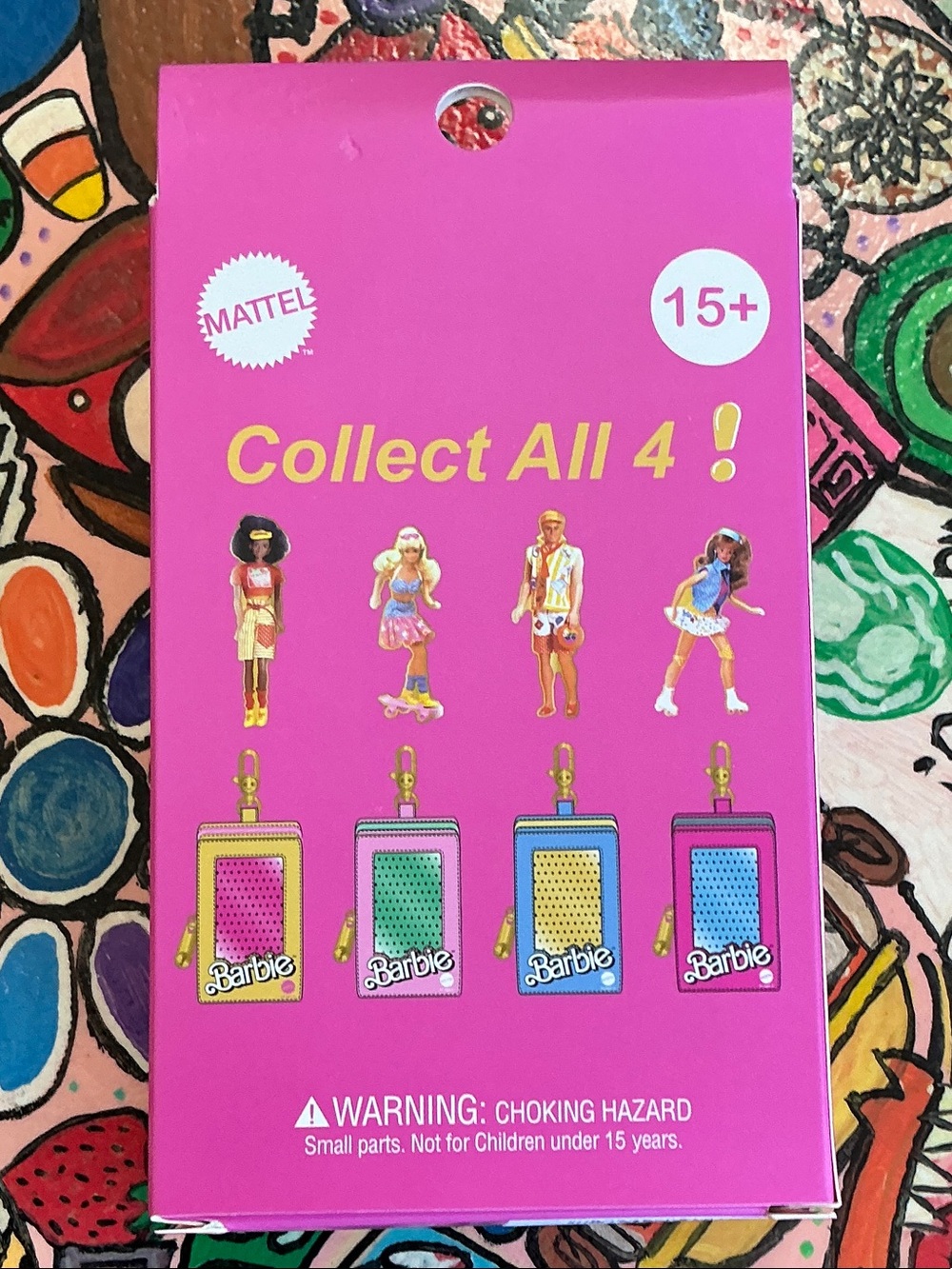 Mattel Barbie Collect All 4 Keychain and Enamel Pin Double Blind Box